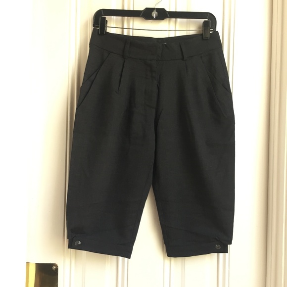 The Factory Charcoal Grey Capri Trousers - Picture 4 of 8